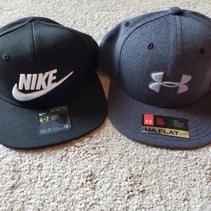 Two Nwt youth snap back sports hats